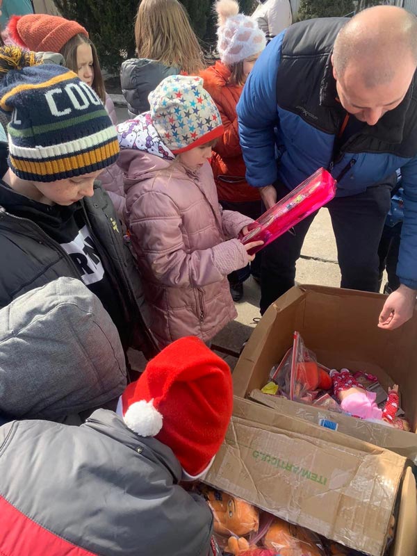 Ukrainian children receive donated toys